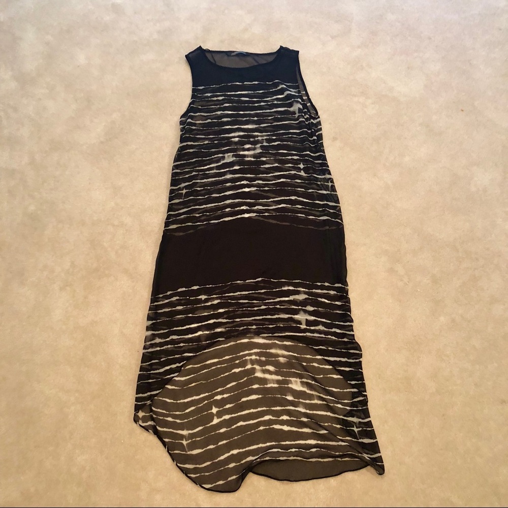 Zara high low sheer dress